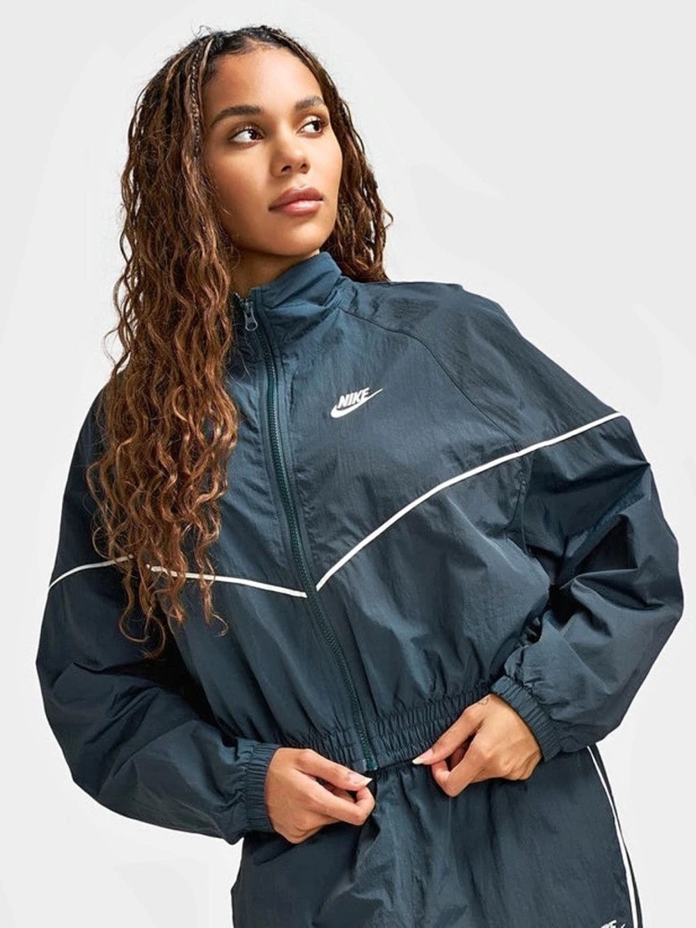 Nike One Woven Windbreaker Waterproof Jacket Dark Grey Like New Women’s Size - X